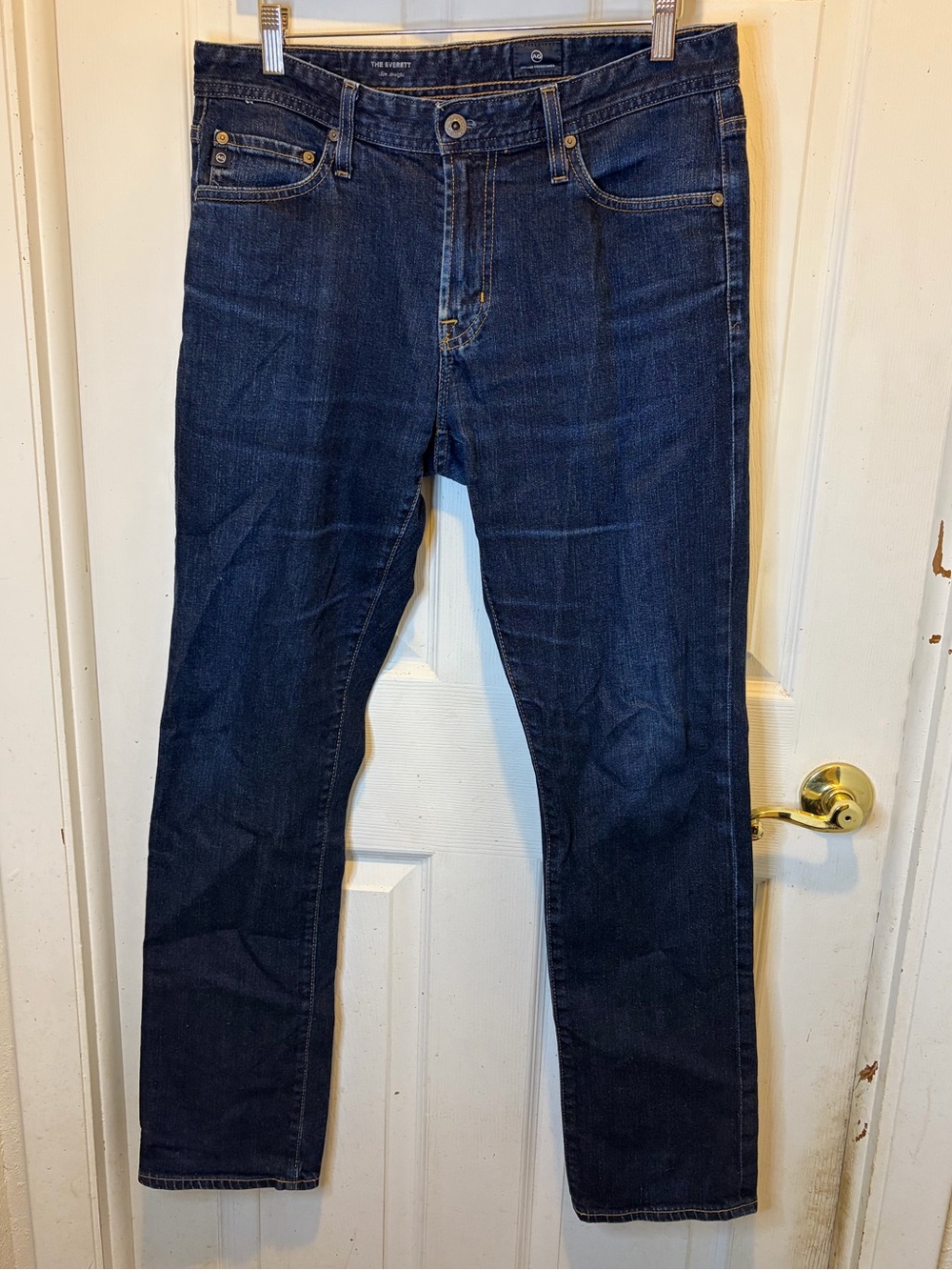 Ag Adriano Goldschmied The Everett Slim Straight Dark Blue Jeans 32x32